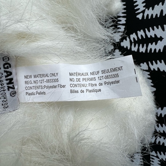 Ganz Webkinz HM110 Persian Cat‎ with a bracelet collar white kitty no code 7” - Picture 8 of 9